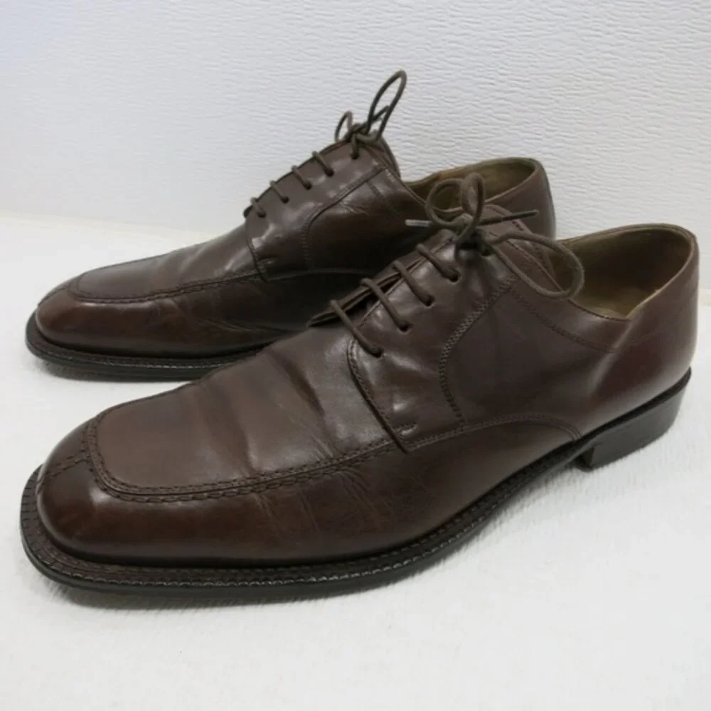 Steeple Gate Brown Leather Split Toe Oxfords Men's Dress Footwear Shoes Sz 10 D